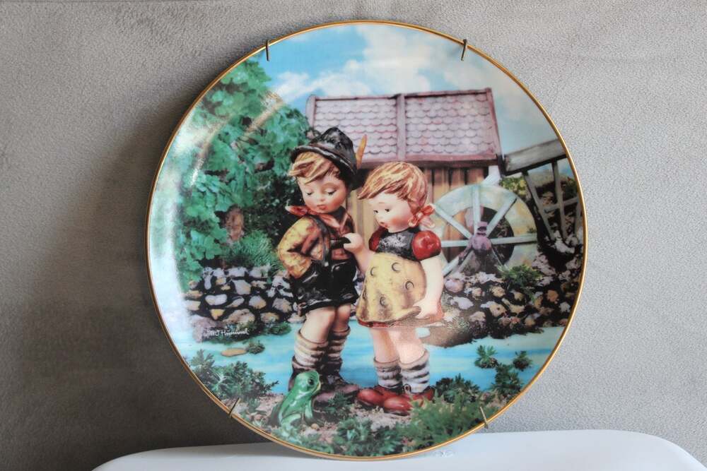 M.J. Hummel "Hello Down There" from The M.I. Hummel Plate Collection: Little Com